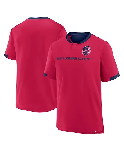 Fanatics Men's Red St. Louis City Sc Stoppage Time Striker T-Shirt