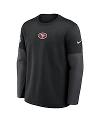 Nike Men's Black San Francisco 49ers Sideline Scripted to Win Performance Long Sleeve T-Shirt