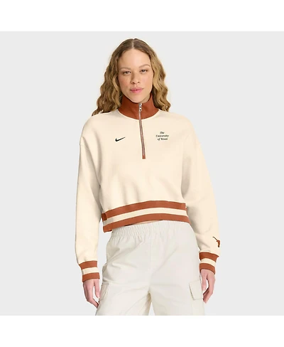 Nike Women's Tan Texas Longhorns Legacy Half-Zip Sweatshirt