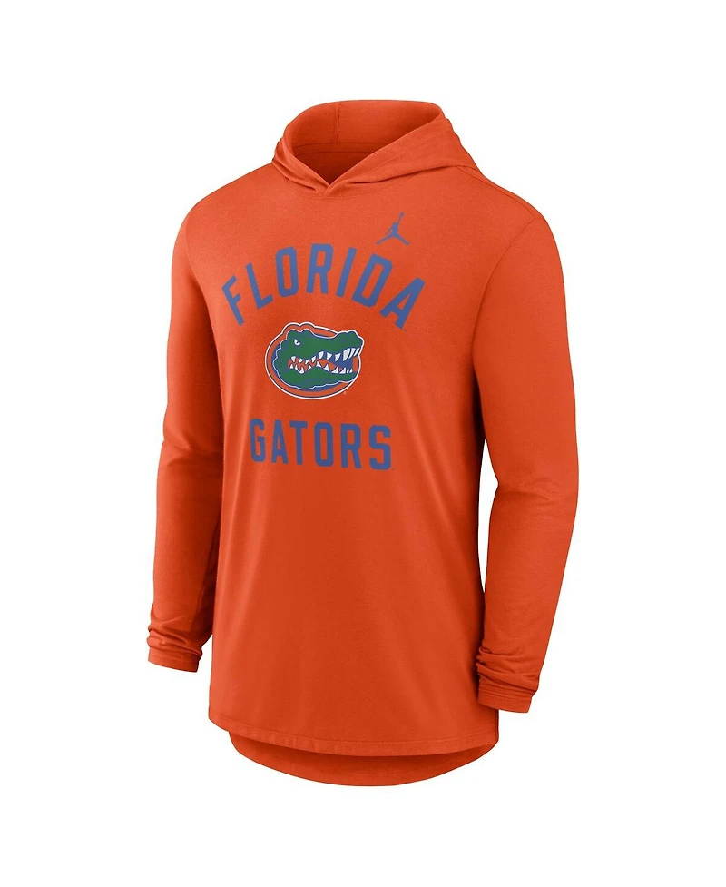 Jordan Men's Orange Florida Gators Classic Arch Tri-Blend Long Sleeve Hoodie T-Shirt