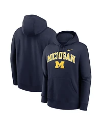 Nike Men's Navy Michigan Wolverines Club Fleece Arch Pullover Hoodie