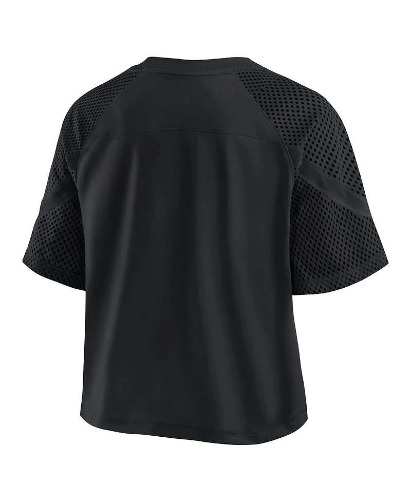Fanatics Women's San Francisco 49ers Oversized Raglan V-Neck Blackout Fashion Jersey