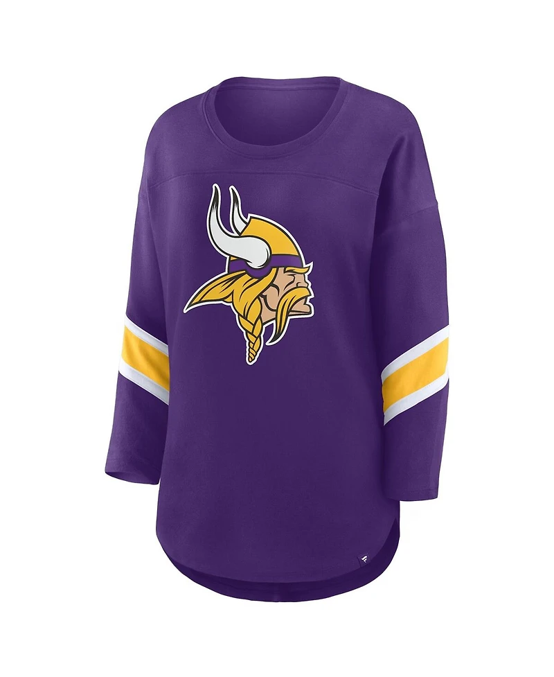 Fanatics Women's Purple Minnesota Vikings Redzone 3/4-Sleeve T-Shirt