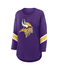 Fanatics Women's Purple Minnesota Vikings Redzone 3/4-Sleeve T-Shirt
