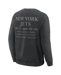 Fanatics Men's Black New York Jets Deep Route Pullover Sweatshirt