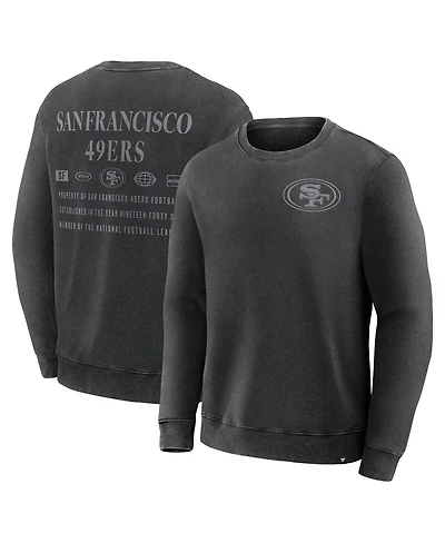 Fanatics Men's Black San Francisco 49ers Deep Route Pullover Sweatshirt