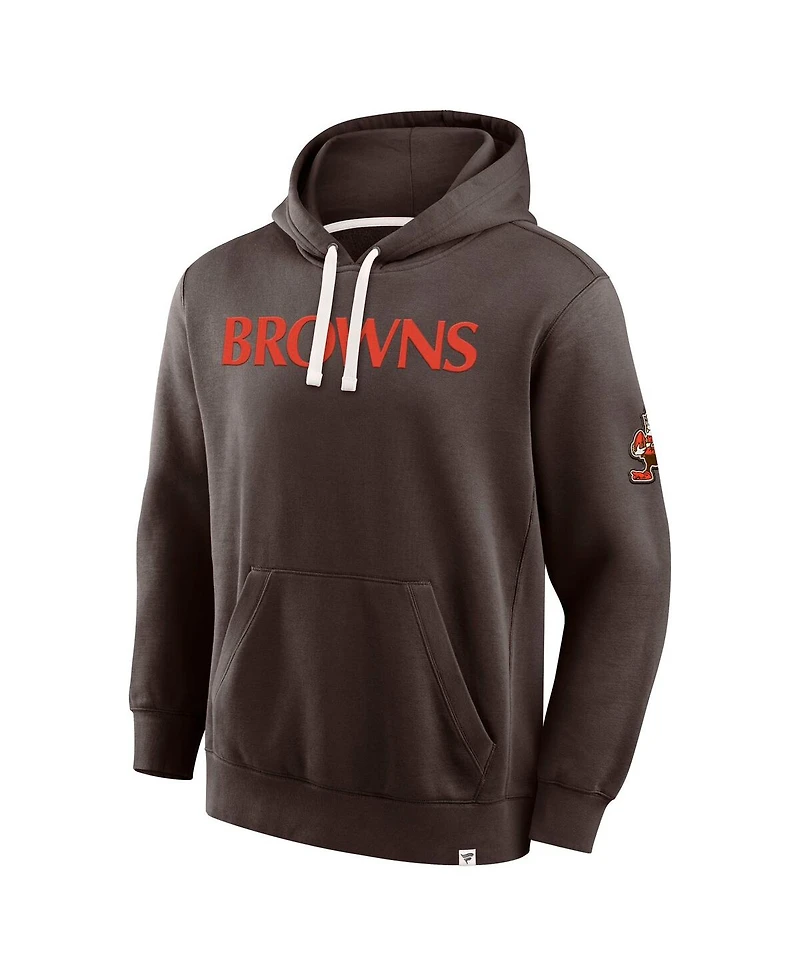 Fanatics Men's Brown Cleveland Browns New Horizons Heritage Pullover Hoodie