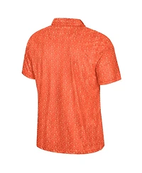 Colosseum Men's Orange Clemson Tigers Football Print Polo Shirt