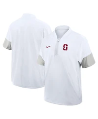 Nike Men's White Stanford Cardinal 2025 Sideline Coaches Lightweight Short Sleeve Jacket