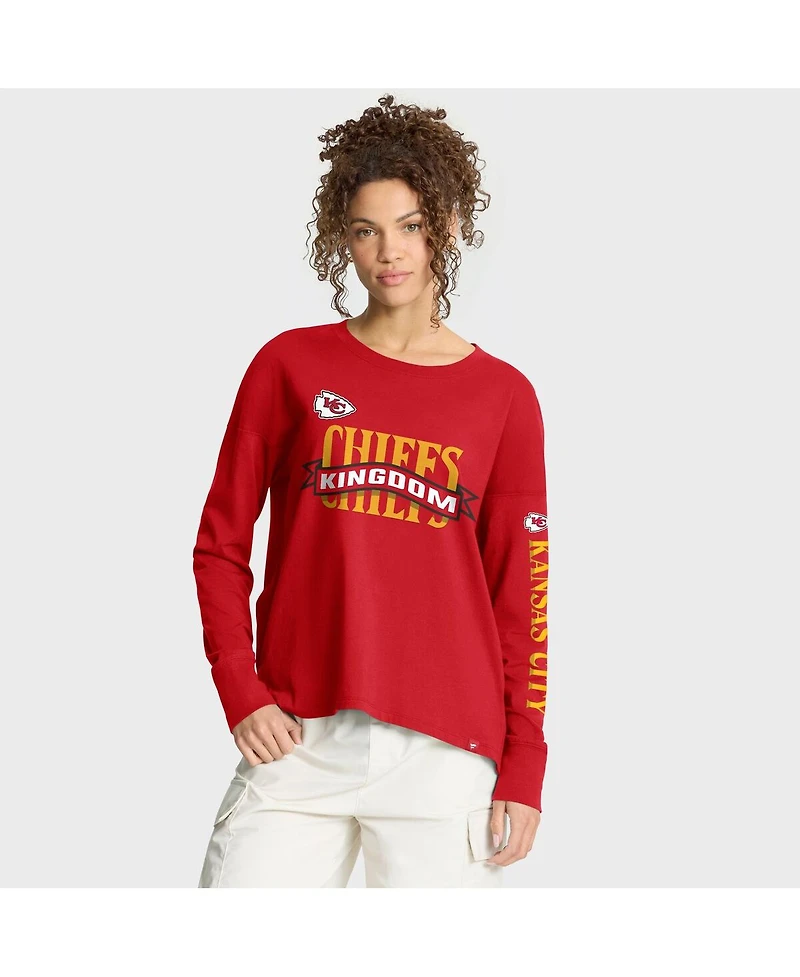 Fanatics Women's Red Kansas City Chiefs Hometown Legacy Long Sleeve T-Shirt