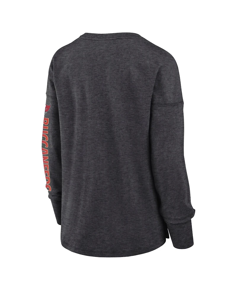 Fanatics Women's Heather Pewter Tampa Bay Buccaneers Hometown Legacy Long Sleeve T-Shirt