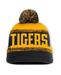 Fanatics Men's Black/Gold Missouri Tigers Thrive Cuffed with Pom Knit Hat
