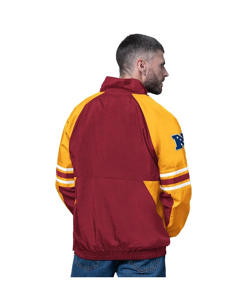Starter Men's Burgundy Washington Commanders Prospect Half-Zip Pullover Sweatshirt