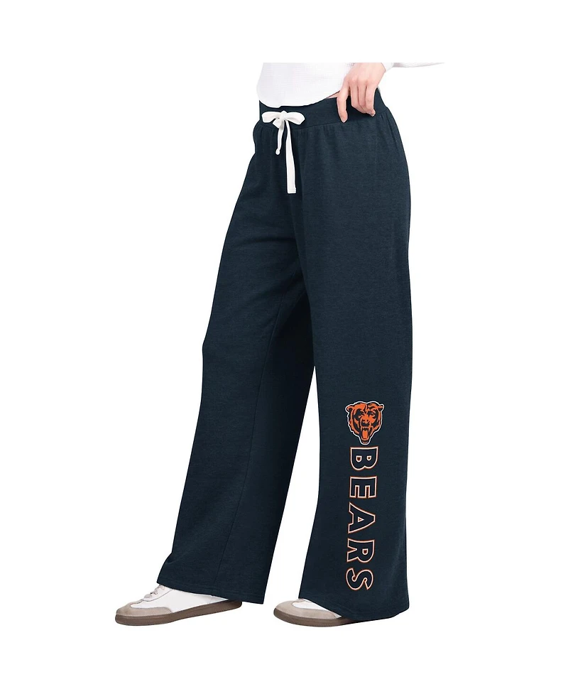G-iii 4Her by Carl Banks Women's Navy Chicago Bears Field Wide Leg Sweatpants