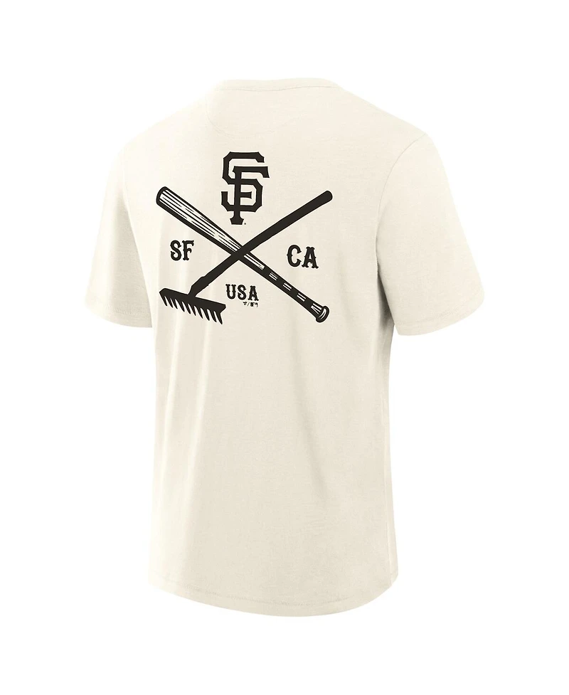 Fanatics Men's Cream San Francisco Giants Nostalgia Stadium Slub T-Shirt