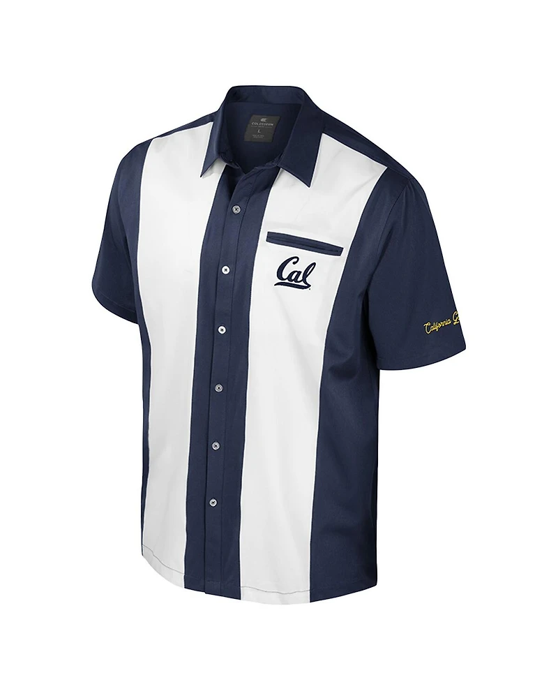 Colosseum Men's Navy Cal Bears Strike Bowling Button-Up Shirt