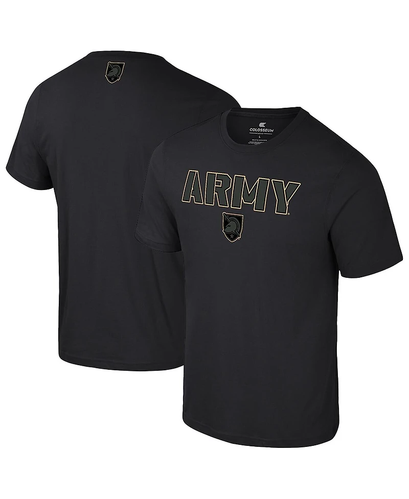Colosseum Men's Black Army Knights Color Pop Active Blend T-Shirt
