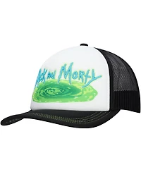 Lids Men's and Women's White/Black Rick and Morty Graphic Foam Trucker Adjustable Hat