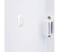 vidaXL Key Box with Magnetic Board White 13.8"x13.8"x1.6"
