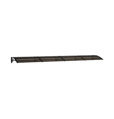 Door Canopy Black 157.5"x29.5" Polycarbonate