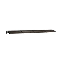 Door Canopy Black 157.5"x29.5" Polycarbonate