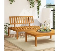Pallet Sofa Wood color Solid acacia wood Standard Modular