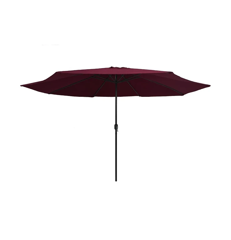 vidaXL Garden Parasol with Metal Pole 153.5" Bordeaux Red