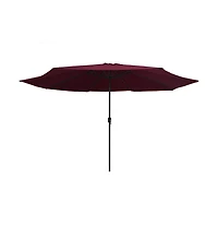 vidaXL Garden Parasol with Metal Pole 153.5" Bordeaux Red