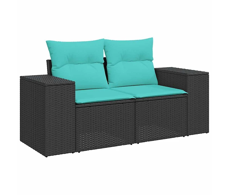 Garden Sofa Black, Blue