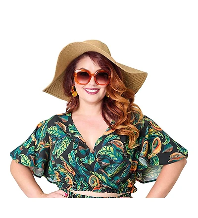 Unique Vintage Plus 1960s Dottie Crop Top