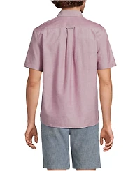 Lands' End Men's Short Sleeve Sail Rigger Oxford Shirt