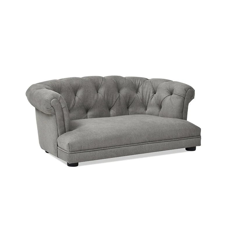 Zeus & Ruta 36.5" Chesterfield Pet Sofa in Uptown Gray