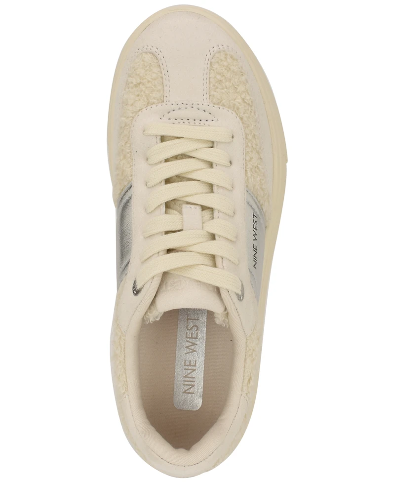Nine West Linehan Round Toe Lace-Up Sneakers