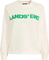 Lands' End Women's Drifter Jacquard Crew Neck Sweater