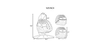 Flynama 60 Inch Two-Person Wicker Egg Chair with Stand and Cushions