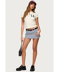 Edikted Womens Liliane Striped Mini Skort