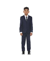 Perry Ellis Little Boys 5 Piece Windowpane Suit,Vest,Pants,Shirt and Tie Set