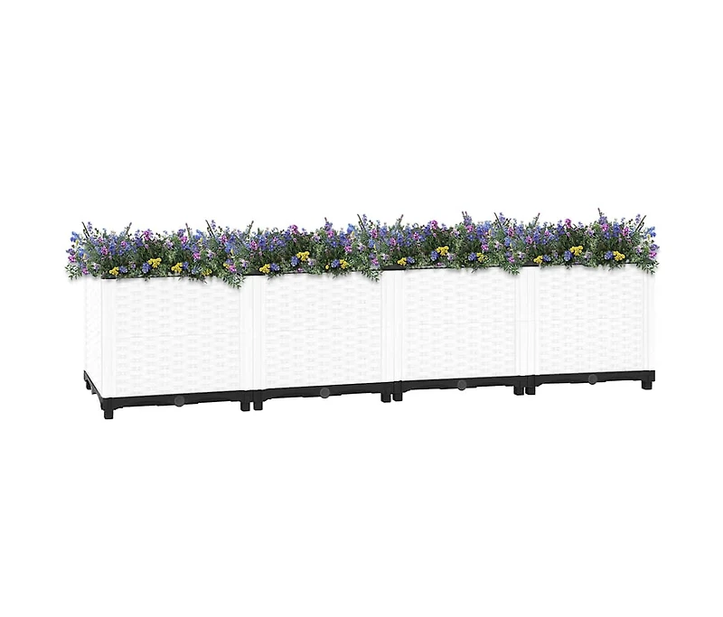 Raised Bed White Polypropylene Large Durable Raised Garden Bed