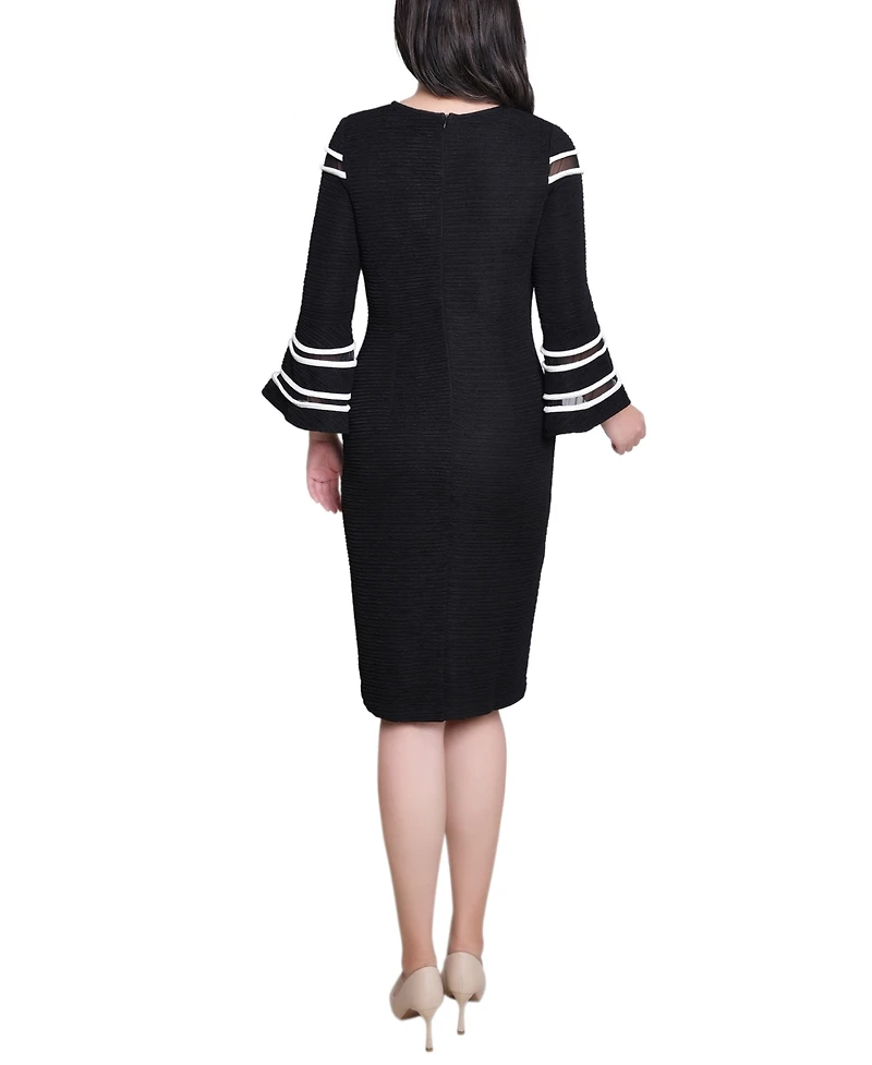 Ny Collection Women's Long Bell Sleeve Dress