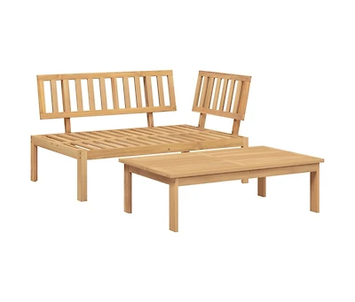 Pallet Sofa Set Natural Wood Solid Acacia Wood 52.4x36.2x27.2 in