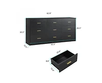 Casainc Modern 9-Drawer Storage Cabinet Dresser Wide Chest of Drawers