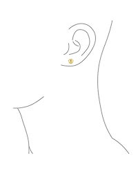 Bling Jewelry Classic Tiny Petite 14K Yellow Gold Round Button Ball Stud Earrings Screw Back