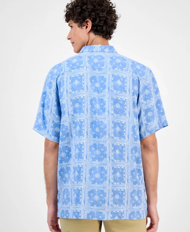 Tommy Bahama Men's Veracruz Cay Short Sleeve Bandana Print Camp Shirt
