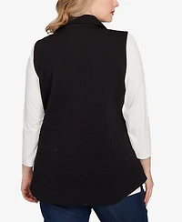 Ruby Rd. Plus Quilted Terry Inner Beauty Vest Jacket