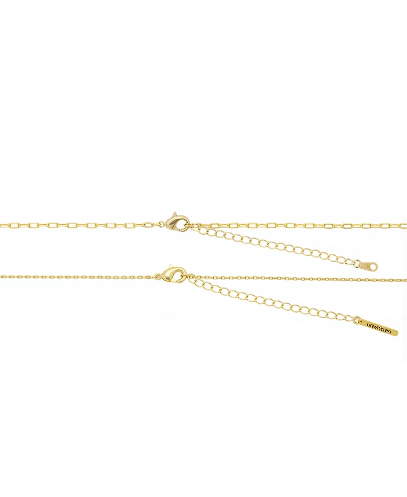 Unwritten Cubic Zirconia Cross Pendant Layered Necklace and Hoop Earring Set