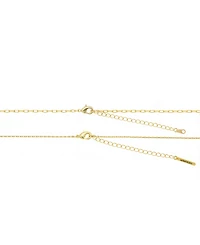 Unwritten Cubic Zirconia Cross Pendant Layered Necklace and Hoop Earring Set