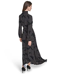 Halston Women's Printed Asymmetric Dress