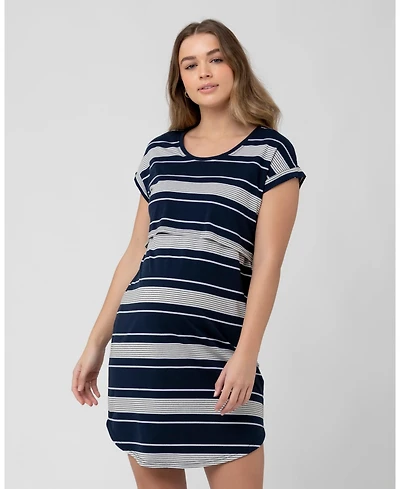 Ripe Maternity Stevie Nursing Nightie Navy, White, and Black for Comfortable Wear