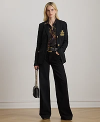 Lauren Ralph Petite Belting Print Shirt