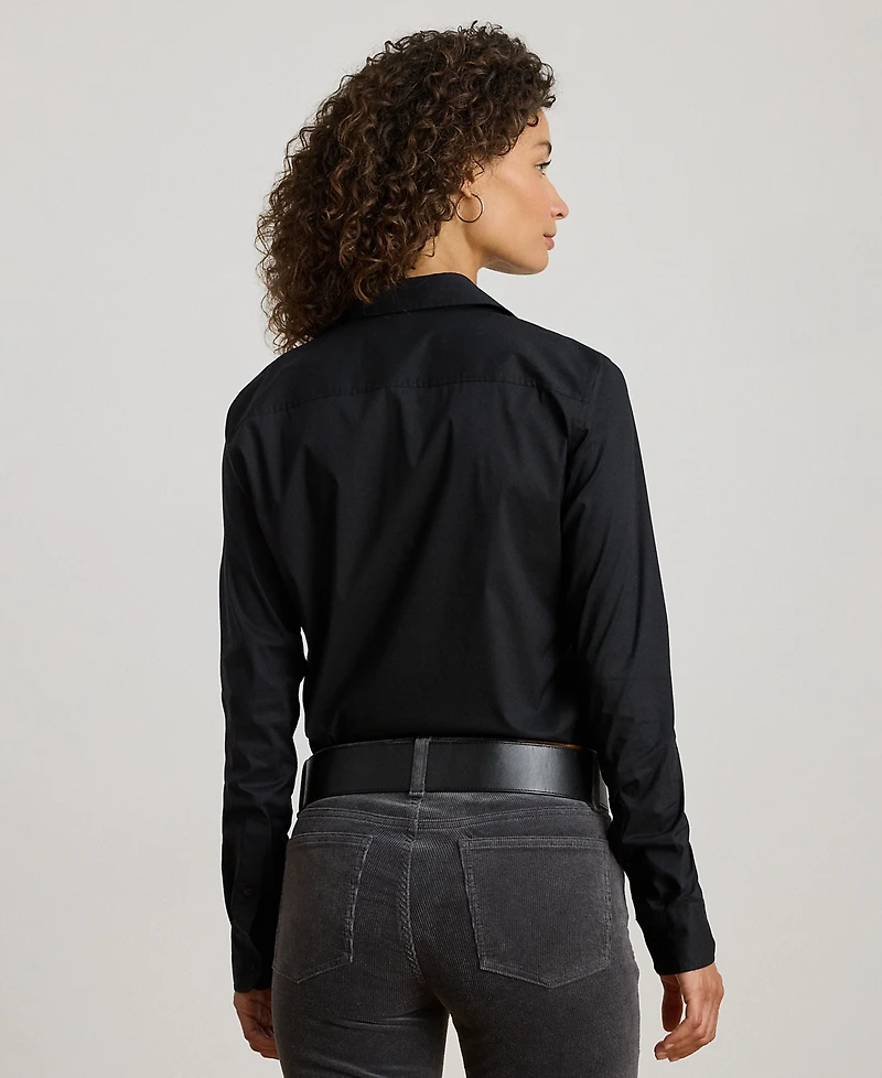 Lauren Ralph Petite Classic Fit Point Collar Shirt